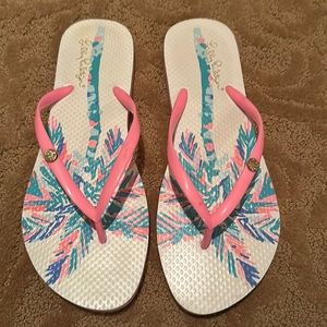 Lily Pulitzer Flip Flops Size 9/10
